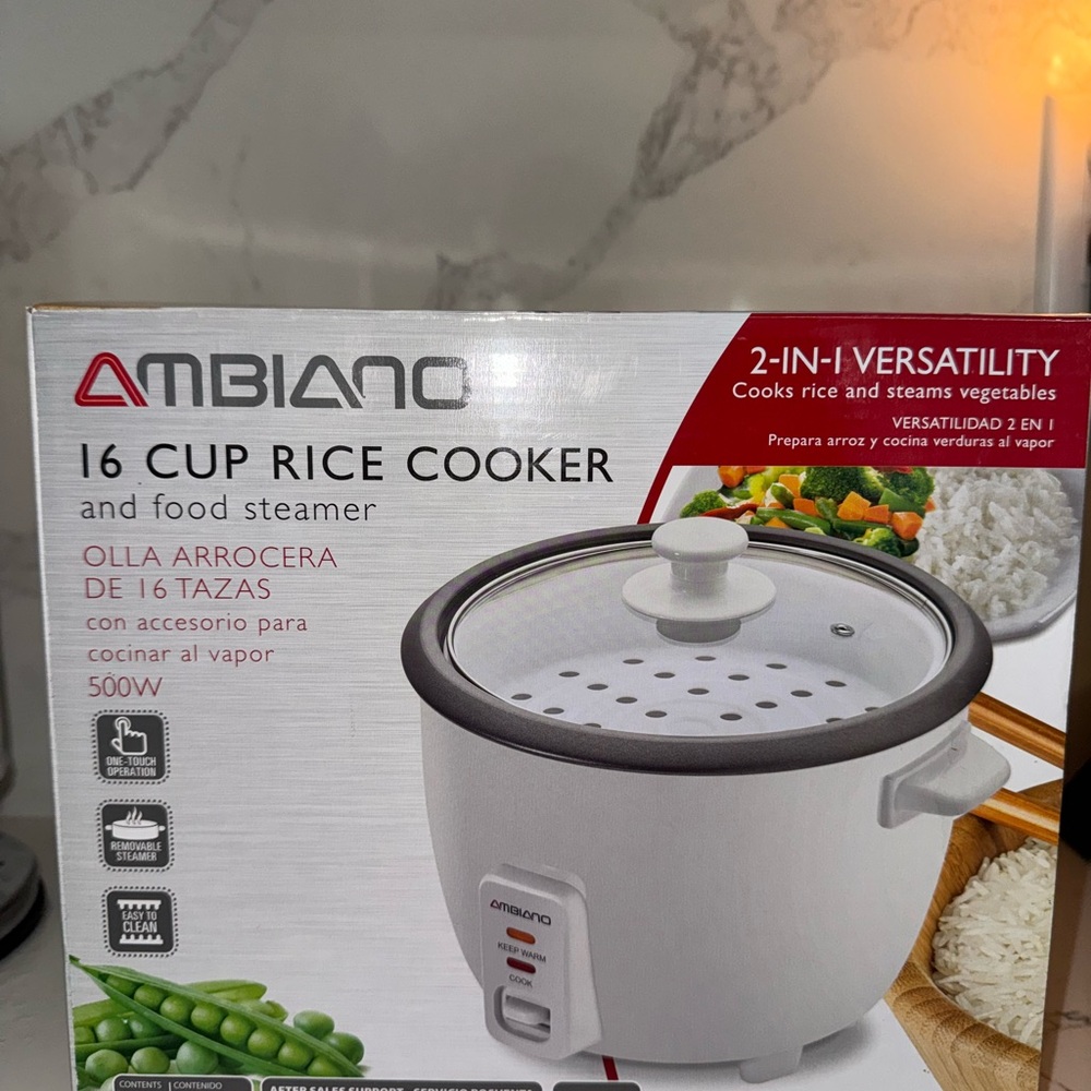 Ambiano 16 Cup Rice Cooker and Food Steamer